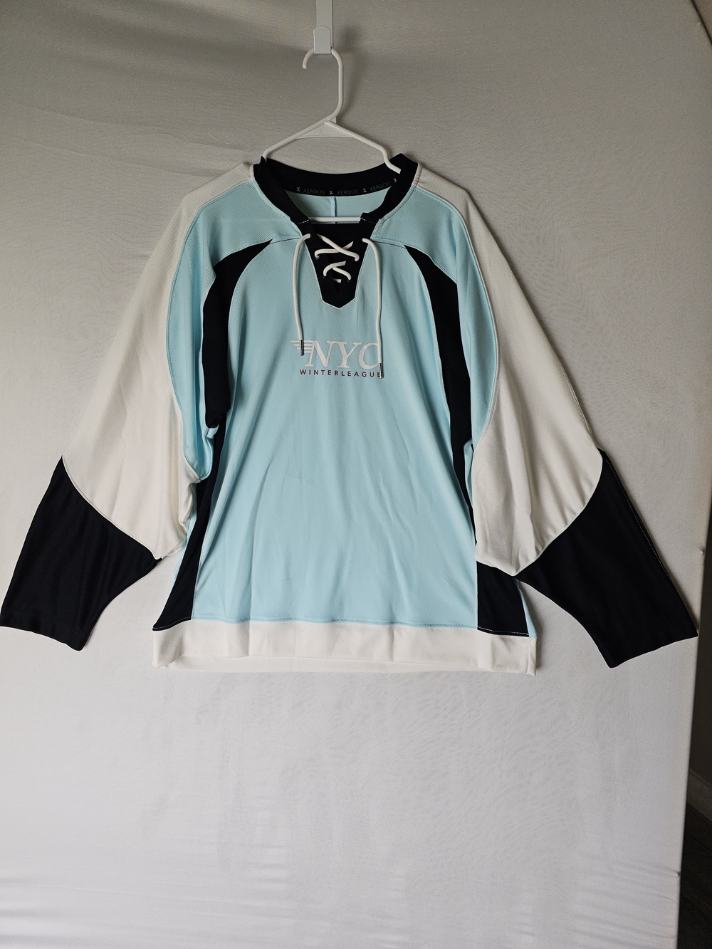Xersion NYC Winter League Hockey Jersey - Aqua Haze - Size S (NWT)